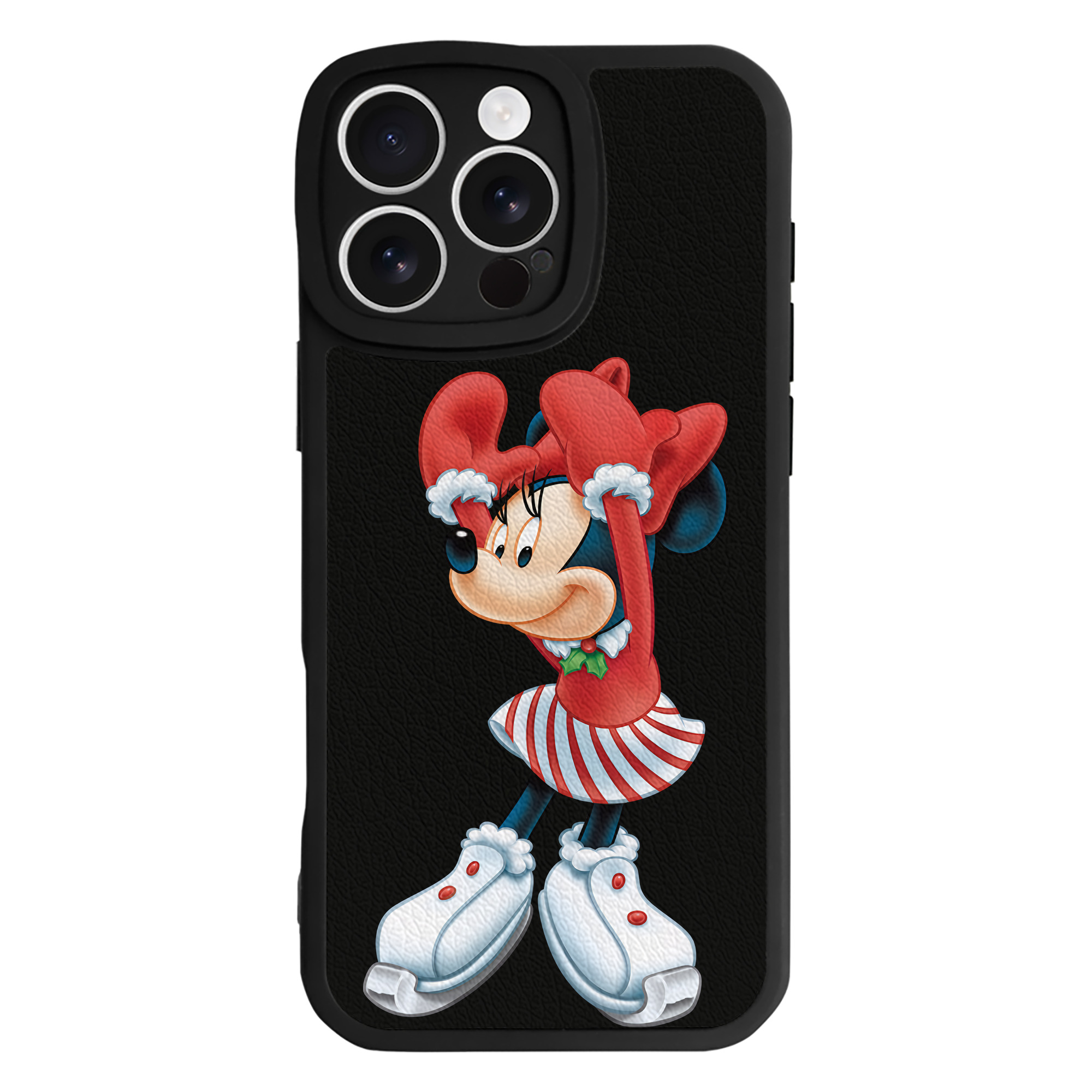 （画像用） ミッキーマウス Mickey Mouse 【iPhone 16シリーズ対応】シリコンスマホケース（レザー調） 材質：シリコン